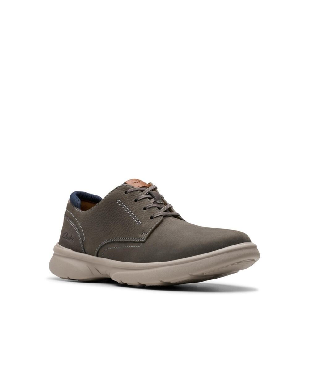 Clarks Collection Men's Bradley Plain Shoes - Light Grey Nubuck
